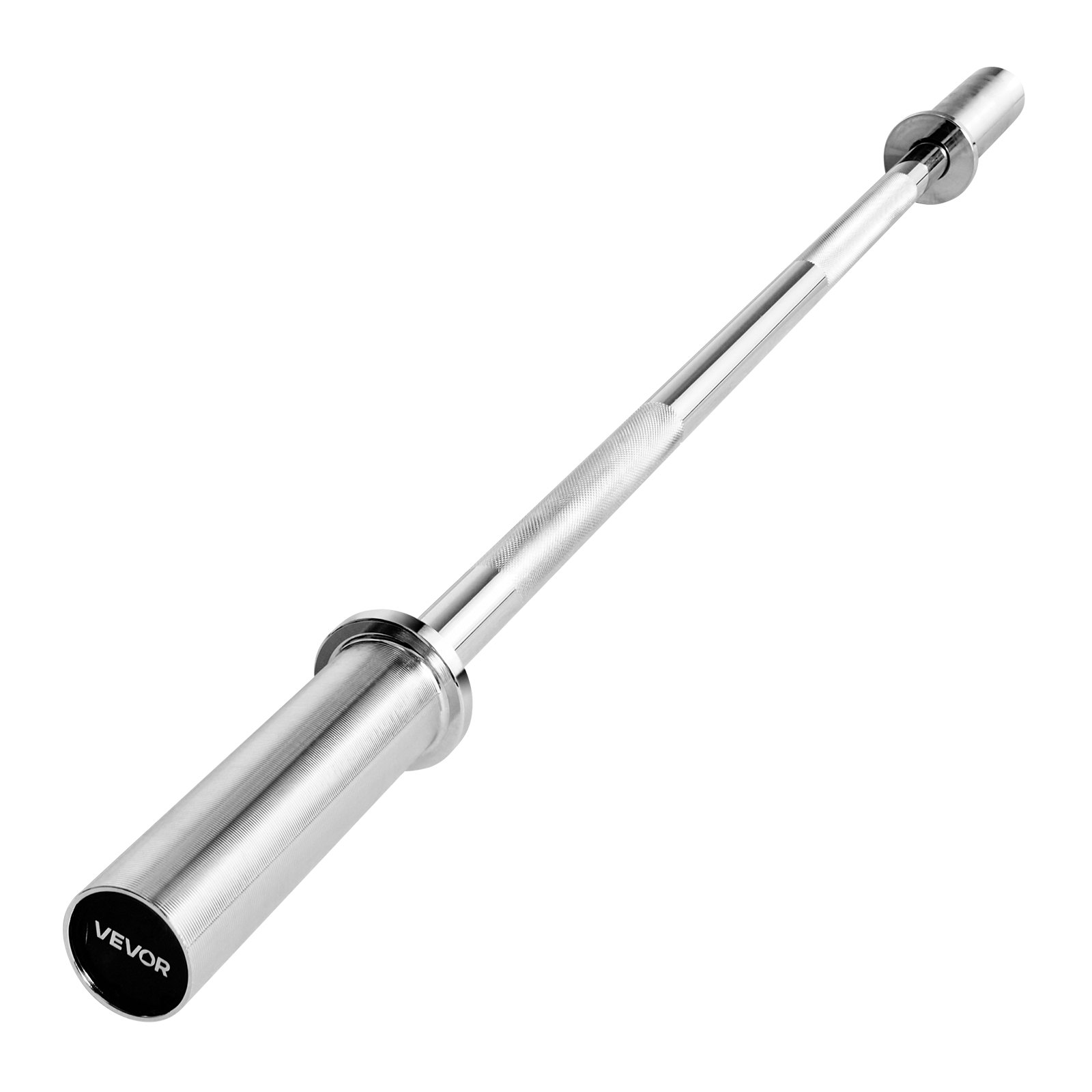 VEVOR Barra de Pesas Cromada de 120 cm con Mango Acanalado para Entrenamiento de Fuerza, Levantamiento de Pesas, Sentadillas, Peso Muerto, con Capacidad de Carga de 227 kg, 1200 x 65 x 65 mm