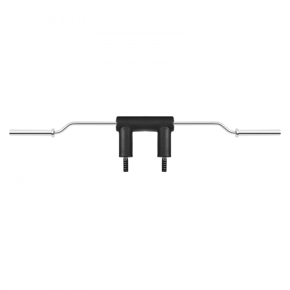 VEVOR Barra de Mancuernas Longitud 221cm Barra de Levantamiento de Pesas Carga 675kg con 2 Asas Acolchado de Espuma en los Hombros para Entrenamiento de Sentadillas Flexión de Piernas Fitness Gimnasio