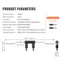 VEVOR Barra de Mancuernas Longitud 221cm Barra de Levantamiento de Pesas Carga 675kg con 2 Asas Acolchado de Espuma en los Hombros para Entrenamiento de Sentadillas Flexión de Piernas Fitness Gimnasio