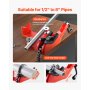 VEVOR Tornillo de Banco con Cadena de 1,27 a 20,3 cm para Trabajo Pesado Rojo