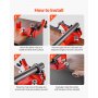 VEVOR Tornillo de Banco con Cadena de 1,27 a 20,3 cm para Trabajo Pesado Rojo