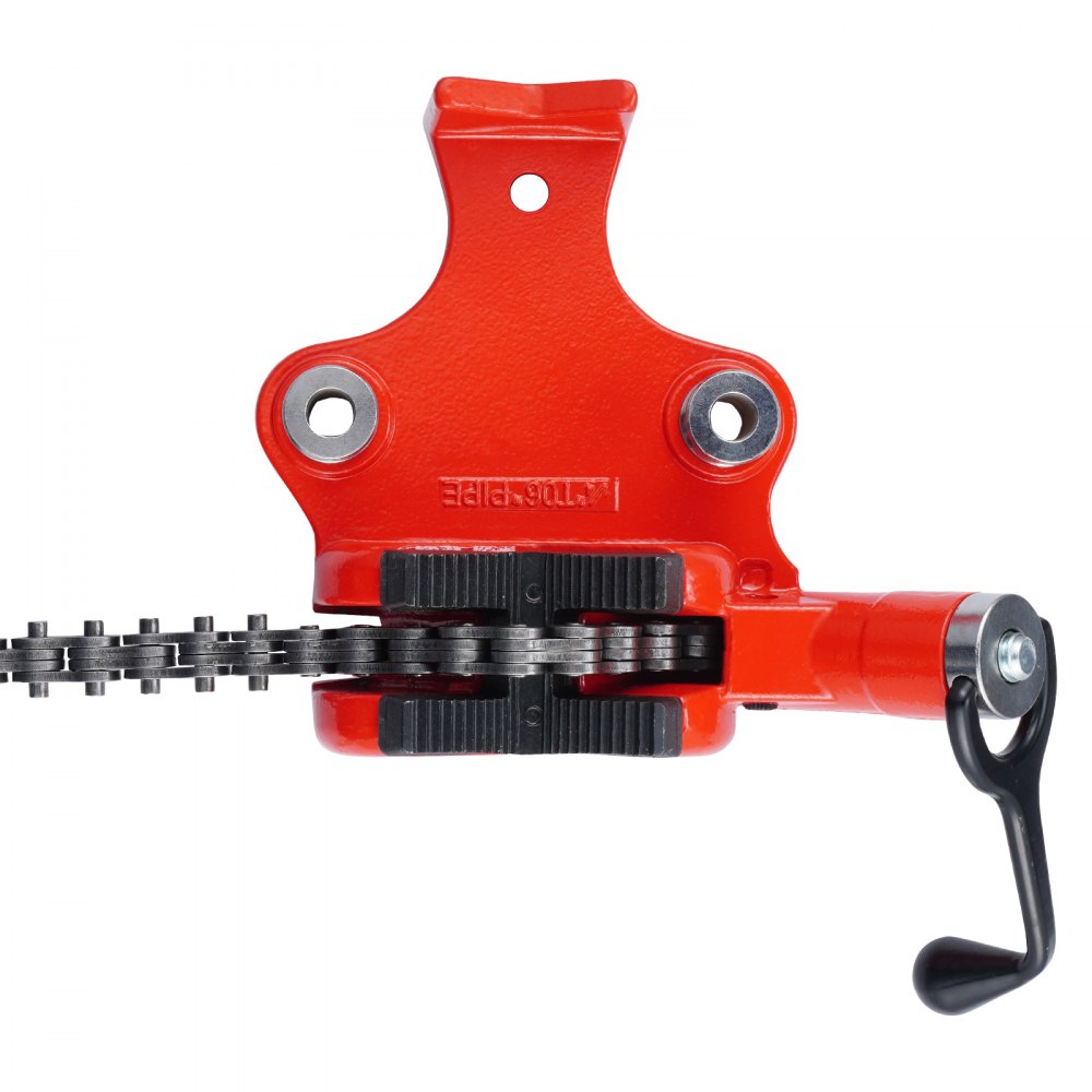 VEVOR Chain Pipe Vise, 6.35-152.4 mm Pipe Capacity, 710 mm Heavy Duty Chain and Cast Iron Base, Industrial Grade Pipe Clamping for Plumbing, Auto Repair, Metalworking