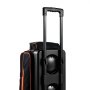VEVOR Bolsa de Transporte para 3 Bolas de Bolos con Ruedas, con Compartimento Separado para Zapatos hasta Talla 16 de EE. UU. y Bolsillo para Accesorios, Asa Retráctil hasta 101,6 cm, Negro y Orange