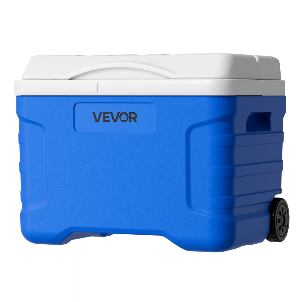 VEVOR Nevera Pasiva con Ruedas 20 L, Nevera Portátil Térmica a Prueba de Fugas, con Aislamiento Térmico, Cierre Hermético, Retención de Hielo de Larga Duración, para Camping, 42,5 x 30 x 34,5 cm