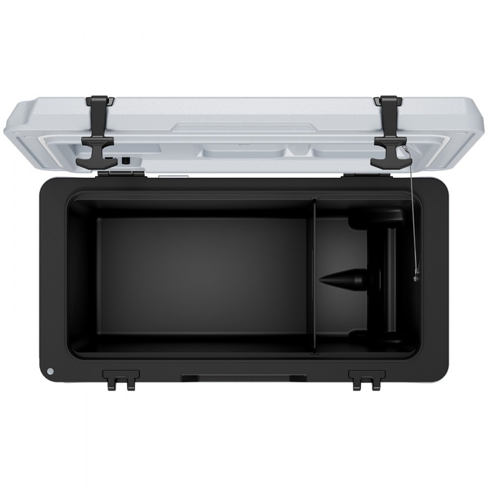 VEVOR Nevera Pasiva con Ruedas 49 L, Nevera Portátil Térmica a Prueba de Fugas, con Aislamiento Térmico, Cierre Hermético, Retención de Hielo de Larga Duración, para Camping, Picnics, 73x42,5x41 cm