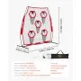 VEVOR Red de Lanzamiento a Entrenador de Fútbol, 208 x 91 x 189 cm, Bolsa de Almacenamiento Portátil, Correas y Red sin Nudos, para Entrenamiento de Precisión de Pases de Mariscal de Campo, Rojo
