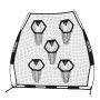 VEVOR 2133.6 x 2133.6mm Football Trainer Throwing Net, Training Throwing Target Practice Net with 5 Target Pockets, Knotless Net Includes Straps and Portable Carry Case, Improve QB Throwing Accuracy