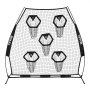 VEVOR 2133.6 x 2133.6mm Football Trainer Throwing Net, Training Throwing Target Practice Net with 5 Target Pockets, Knotless Net Includes Straps and Portable Carry Case, Improve QB Throwing Accuracy