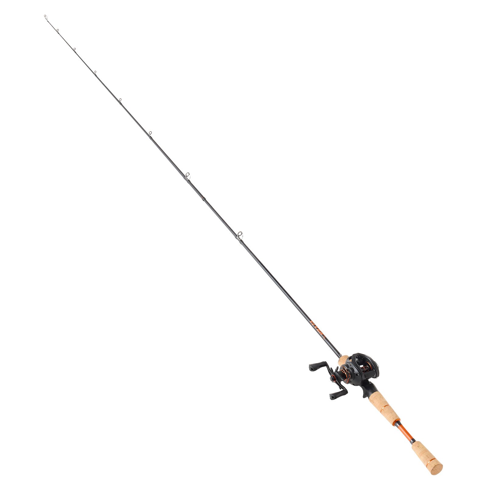 VEVOR Juego de Caña y Carrete de Pesca, Caña de Fibra de Carbono de 2 m IM7, con 6+1 Rodamientos de Bolas y Relación de Transmisión de 7.0:1 y Mango de Corcho, para Zurdos, 2000 x 130 x 100 mm