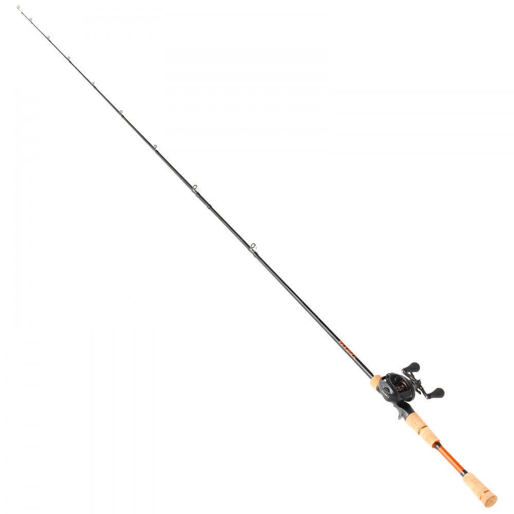 VEVOR Caña de Pescar y Carrete, Caña de Fibra de Carbono 2,13 m IM7 para Lubina, con Rodamientos de Bolas 7+1 y Relación de Transmisión 7.0:1 y Mango de Corcho, para Diestros, 2130 x 130 x 100 mm