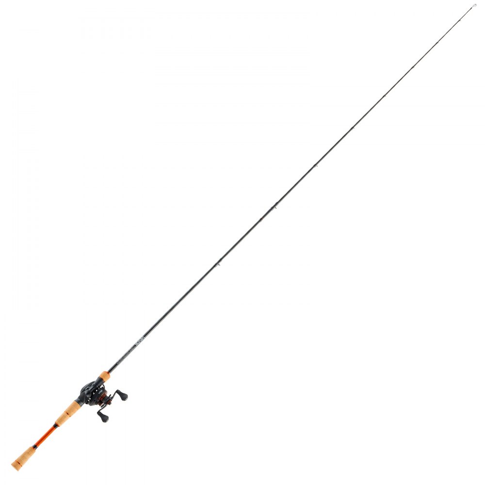 VEVOR Caña de Pescar y Carrete Baitcasting, Caña de Fibra de Carbono de 2,13 m IM7, con Rodamientos de Bolas 7+1 y Relación de Transmisión 7.0:1 y Mango de Corcho, Ideal para Zurdos, Media-Pesada