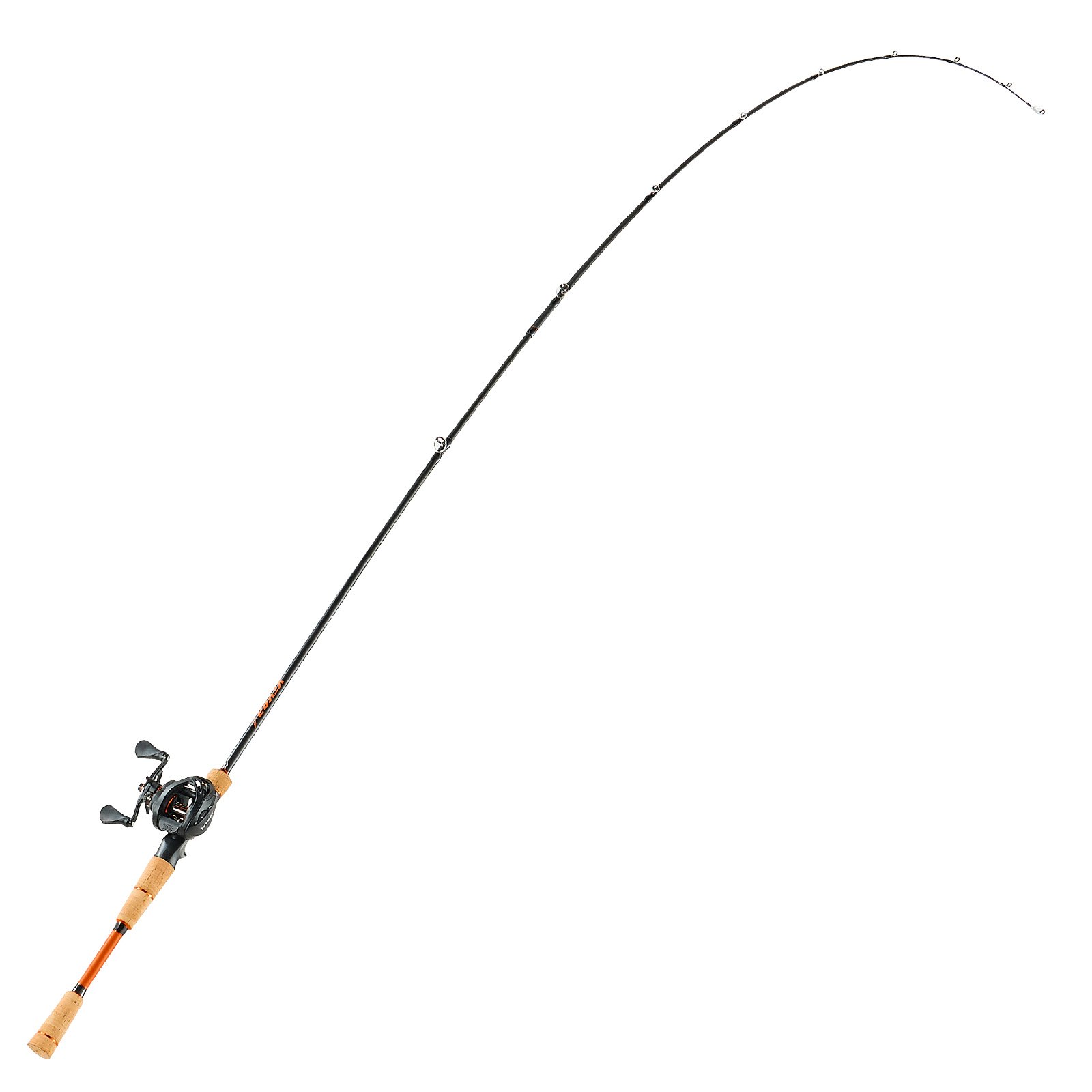 VEVOR Caña de Pescar y Carrete Baitcasting, Caña de Fibra de Carbono de 2,13 m IM7, con Rodamientos de Bolas 7+1 y Relación de Transmisión 7.0:1 y Mango de Corcho, Ideal para Zurdos, Media-Pesada