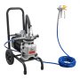 VEVOR Diaphragm Airless Paint Sprayer, 1500 W Efficient Cart Airless Paint Sprayer, 2800 psi High Pressure, with Extension Pole, Cleaning Needle and Brush, for Home Interior and Exterior Spraying