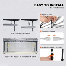 VEVOR Estante para Cultivo de Plantas 4 Niveles con Luces de Cultivo 180W 90cm