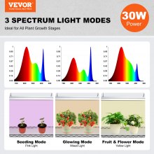 VEVOR Estante para Cultivo de Plantas 4 Niveles con Luces de Cultivo 90W 90cm