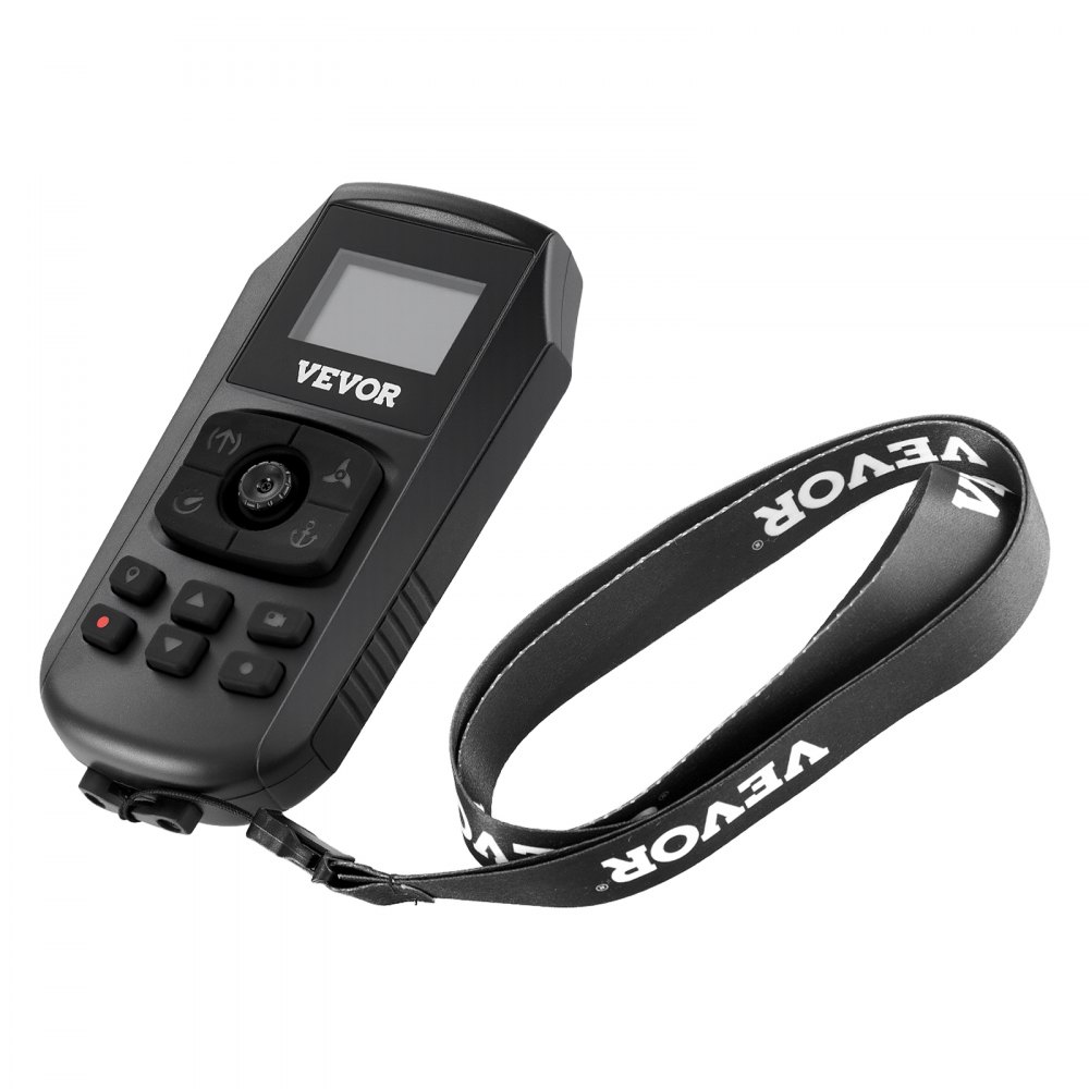 VEVOR Motor Eléctrico para Pesca de Arrastre, 25 kg de Empuje con GPS, para Barco de Agua Salada 10 Velocidades Montado en Proa con Control Remoto e Indicador de Batería LCD, 1245 x 680 x 210 mm