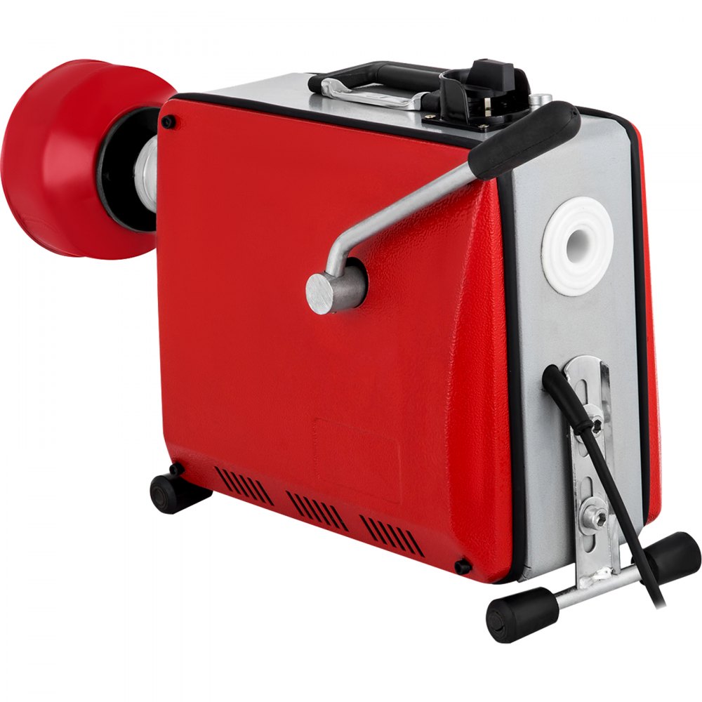 VEVOR Máquina de Limpieza de Desagües 390 W, Máquina de Limpieza de Alta Presión 230 V, 50 Hz, de Drenaje en Espiral GQ-100 con Accionamiento Eléctrico de 390 W, Máquina Excavadora de Tuberías