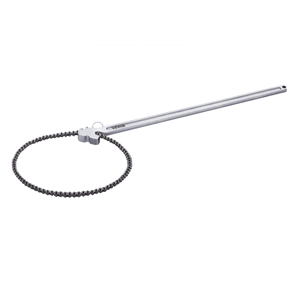 VEVOR Llave de Cadena 48" Capacidad de 13,4" de Diámetro Llave de Herramienta de Instalación de Tuberías Reversible CRV con Mandíbula de Alta Resistencia Mango Ergonómico para Instalación de Tuberías