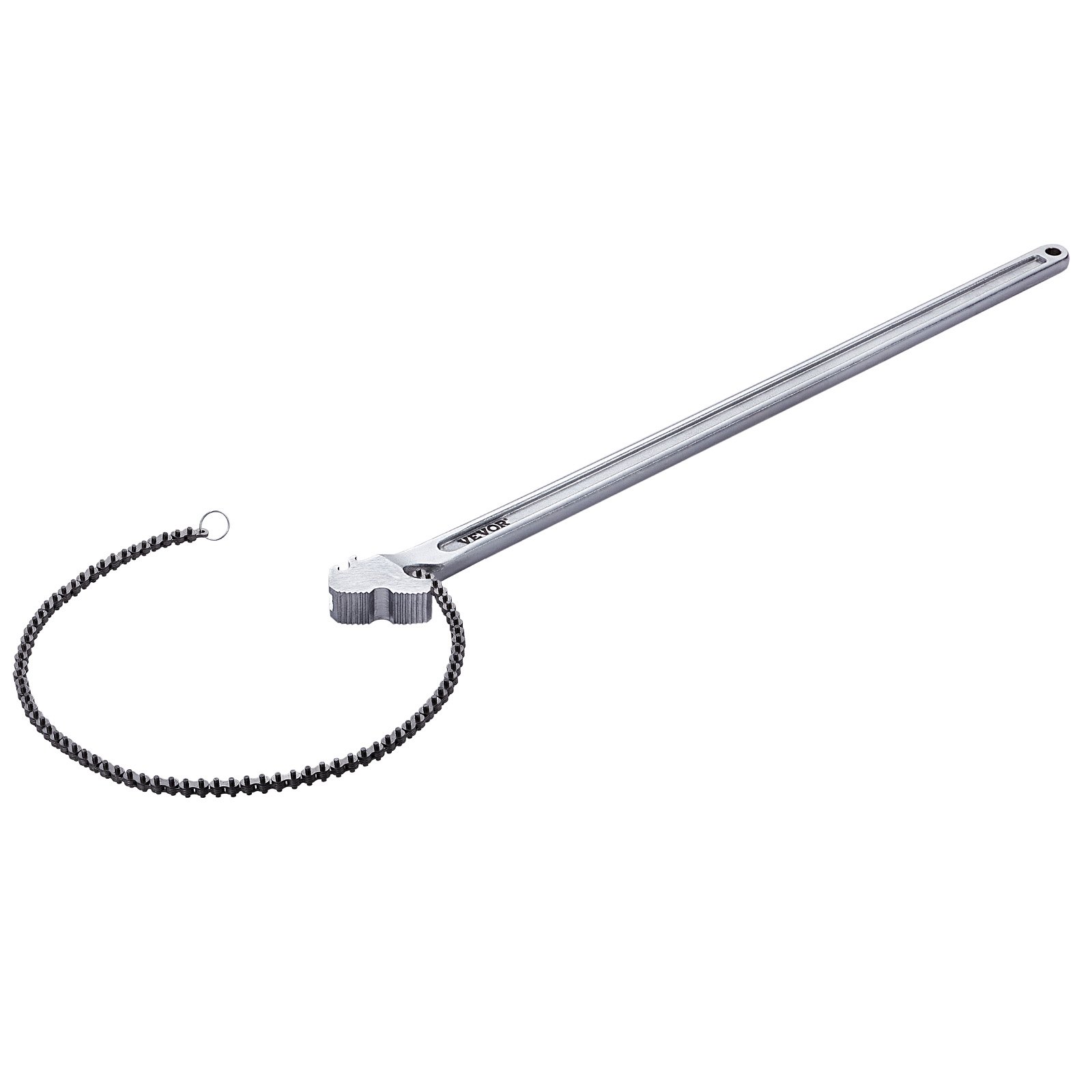 VEVOR Llave de Cadena 48" Capacidad de 13,4" de Diámetro Llave de Herramienta de Instalación de Tuberías Reversible CRV con Mandíbula de Alta Resistencia Mango Ergonómico para Instalación de Tuberías