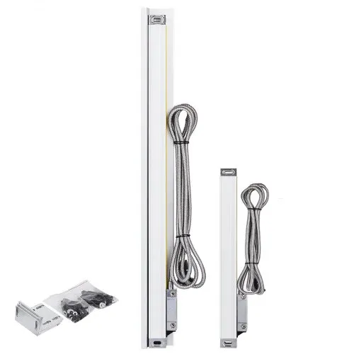 VEVOR Escala Lineal de Torno de Alta Precisión 250 mm / 1000 mm, Molino de Torno Escala Lineal 5 μm a 20°C Regla de Rejilla Alto Rendimiento con Cable de Señal 3 m para Fresadora