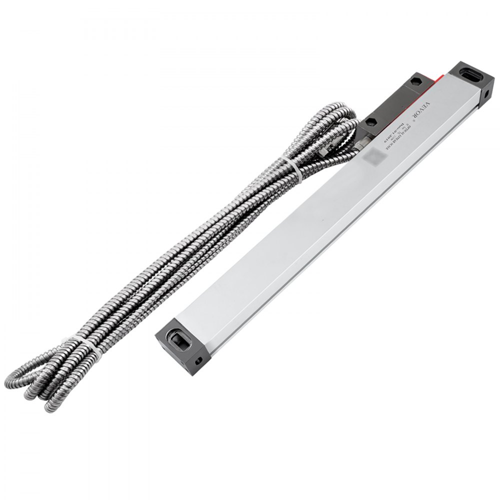 VEVOR Codificador Lineal 2500MM Escala Lineal para Máquina Fresado Torno con Accesorio Escala Lineal con Cable 3 m Regla Escala Herramientas de Medición Escala de Vidrio Lineal Torno Escala Lineal