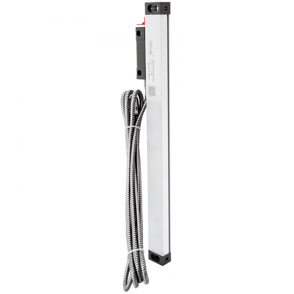 VEVOR Codificador Lineal 5V Escala Lineal para Máquina de Fresado Torno 300mm Escala Lineal Óptica con Cable de 3m para el Trabajo con Metales Tornos Rectificadoras Cilíndricas, Fresadoras