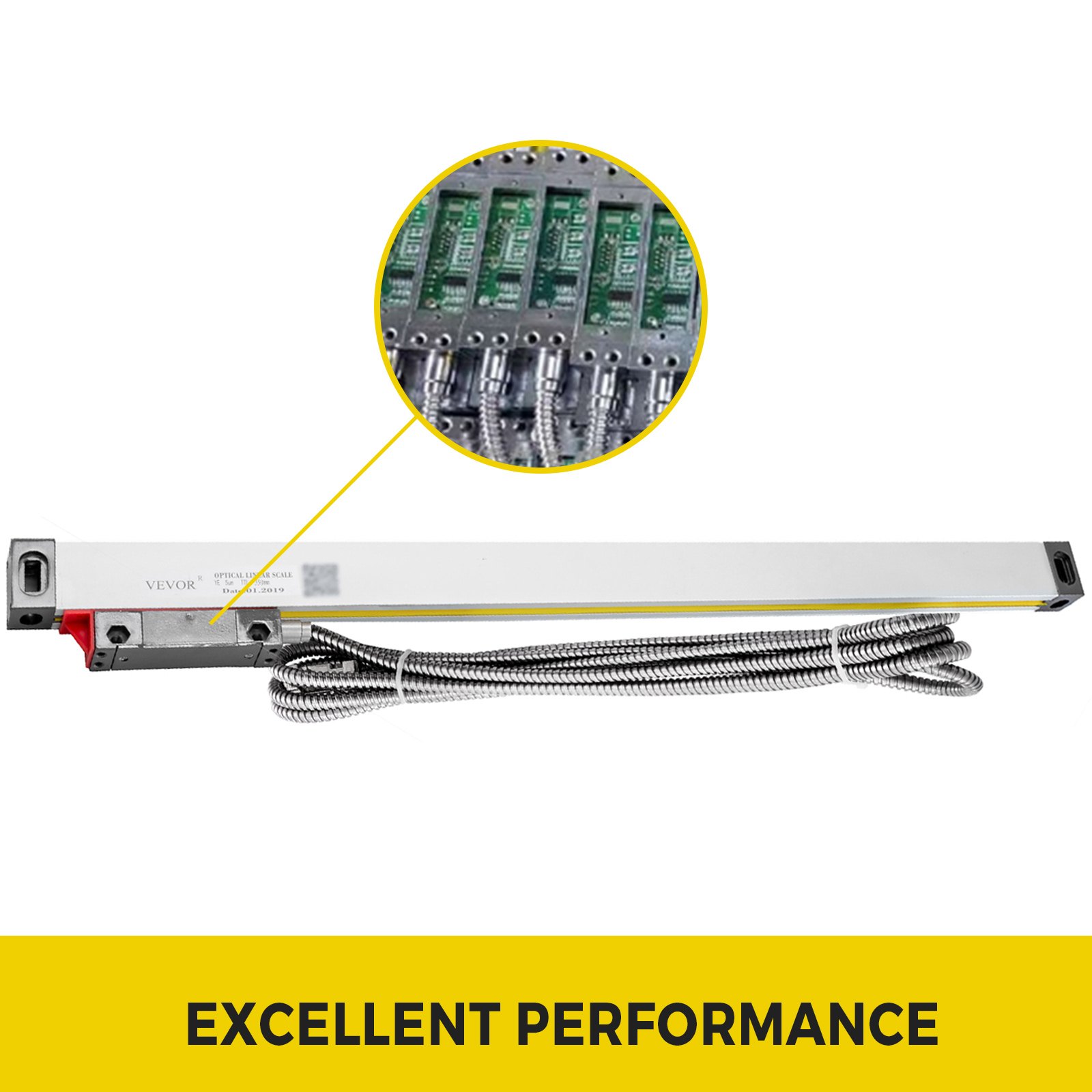 1 pz. Escala Lineal de Torno de Alta Precisión de 350mm para Fresadora con Accesorios