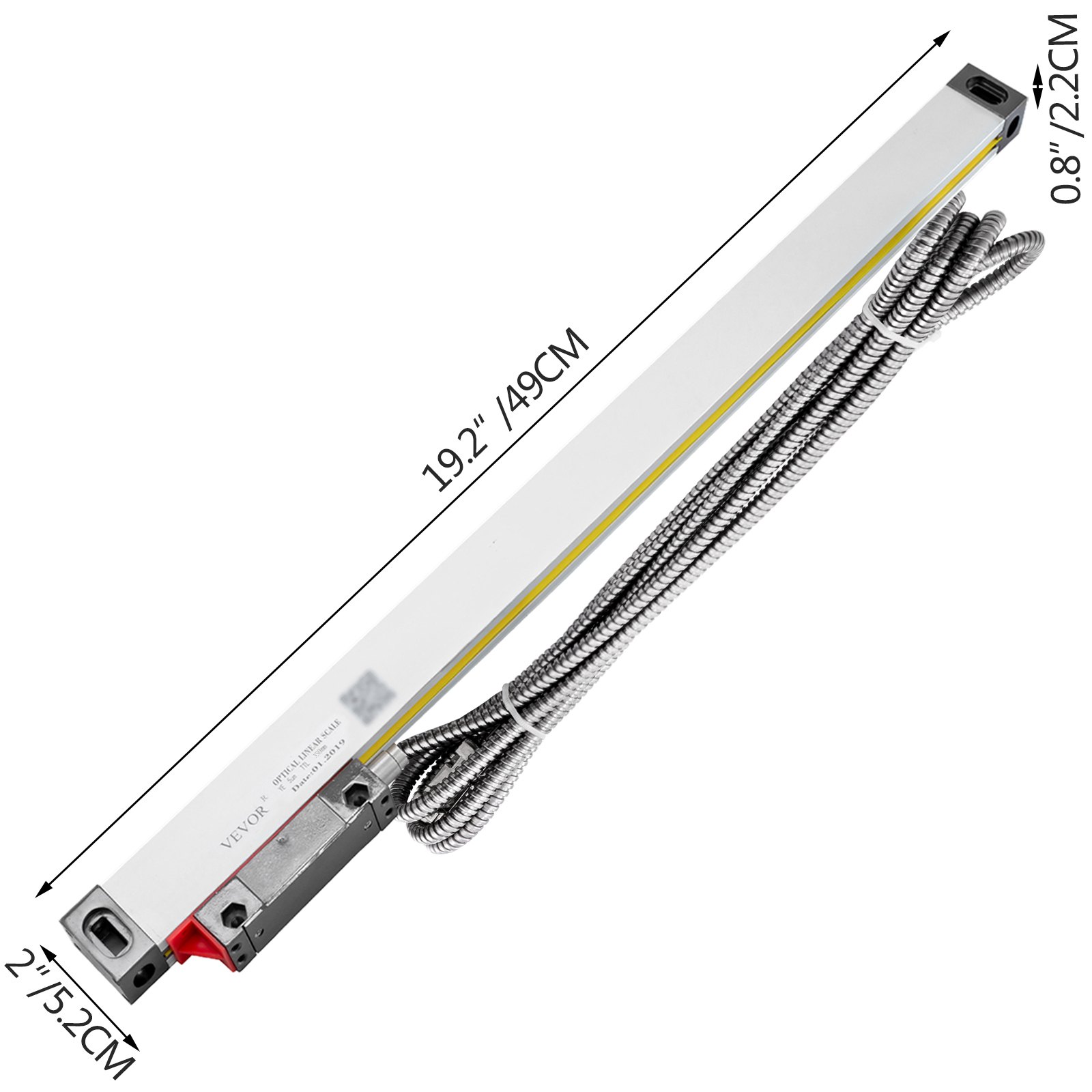 1 pz. Escala Lineal de Torno de Alta Precisión de 350mm para Fresadora con Accesorios