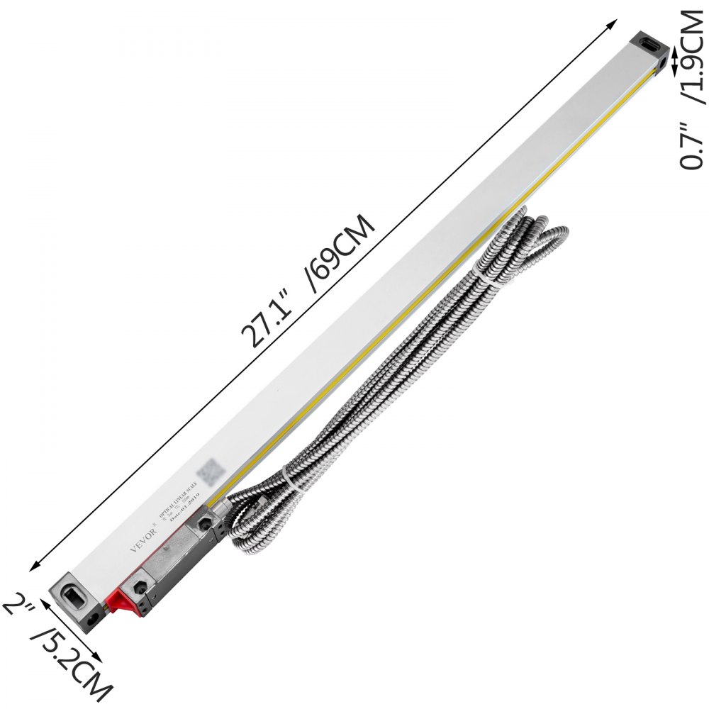 Escala Lineal De Torno De 500 Mm Para Fresadora Con Accesorios Lectura Lineal