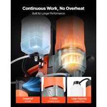VEVOR Taladro Magnético de 1400 W con 6 Brocas Velocidad de 0 a 850 RPM Naranja