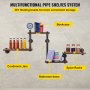 Estanterías industriales de tubo VEVOR para libros, tarros de condimentos, artículos de baño y especieros.