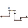 Estantería industrial para tuberías VEVOR con tablones de madera y calibre en un diseño único.