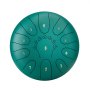 VEVOR Steel Tongue Drum, 25.4cm 11 Notes Rain Drum for Outside Garden, C Major Musical Drums with Music Book & Mallets, Percussion Instrument for Meditation Yoga Beginner Musical Education, Green