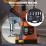VEVOR Juego de 11 Brocas Perforadoras Cortadoras Anulares con Accesorios Vástago Weldon Diámetro 11-27 mm Profundidad de 1"/25 mm en Acero Rápido HSS Accesorios para Perforación Magnética en Metales