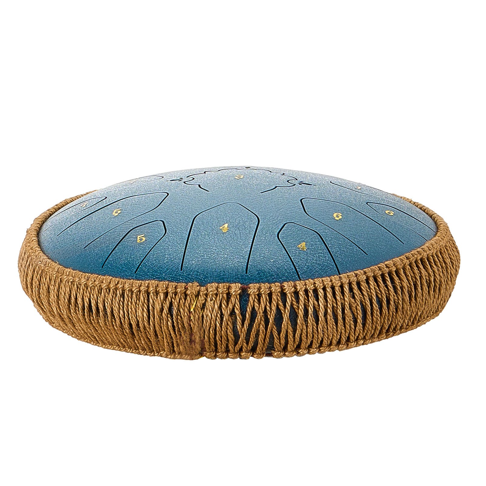 VEVOR Tambor de Lengüeta de Acero 330 mm 15 Notas, Tambor de Mano D Mayor con 2 Mazos y Bolsa de Transporte, Instrumento de Percusión, para Yoga, Meditación, Educación Musical de Principiantes, Azul