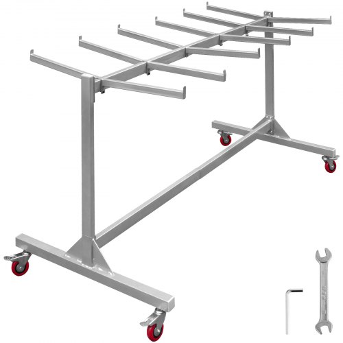 Estante Para Colgar Silla Plegable Con Ruedas 42 Sillas Colgantes Gris Plateado