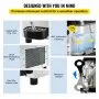 VEVOR Máquina de Granizado de Hielo Comercial 6L Máquina para Hacer Granizados Comercial 19x47x60 cm Máquina de Granizado de Hielo de Acero Inoxidable 300 W con Agitadores Dobles para Restaurante, Bar