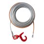VEVOR Cuerda de Cabrestante 9,5 mm x 22,9 m Cable Sintético Resistencia a la Rotura 67,6 kN con Funda Protectora, Gancho de Cabrestante Forjado, Correa de Tracción para ATV, UTV, Vehículo, Camioneta
