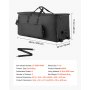 VEVOR Bolsa de Transporte para Kit de Batería Electrónica, 920 x 420 x 410 mm, Bolsa de Viaje con Ruedas Divisores Ajustables Correa de Hombre Desmontable, para Caja Tom Bombo Cables Baquetas, Negro