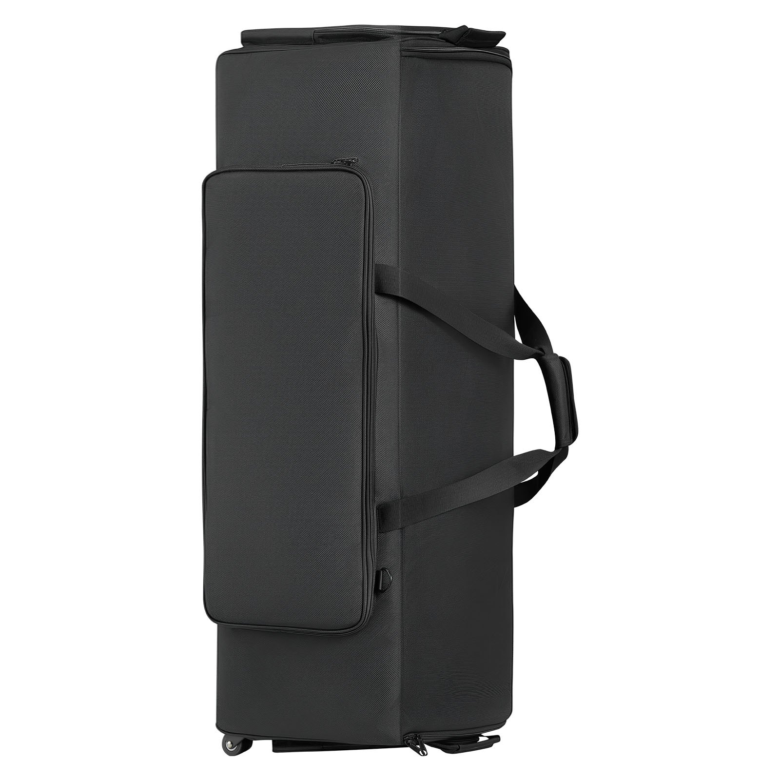 VEVOR Bolsa de Transporte para Herrajes de Batería, 90 x  35 x 32 cm, Funda para Hardware de Batería con Ruedas Correa de Hombro, 1680D Impermeable Antichoque, para Soportes Pedal Accesorios, Negro