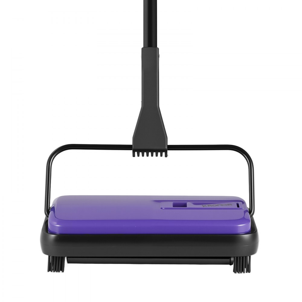 VEVOR Barredora de Alfombras Manual Barredora de Pisos con Depósito de 300 ml Fácil de Vaciar Ancho de Limpieza de 17 cm para Alfombras de Oficina en Casa, Polvo de Pelo de Mascotas, Morado