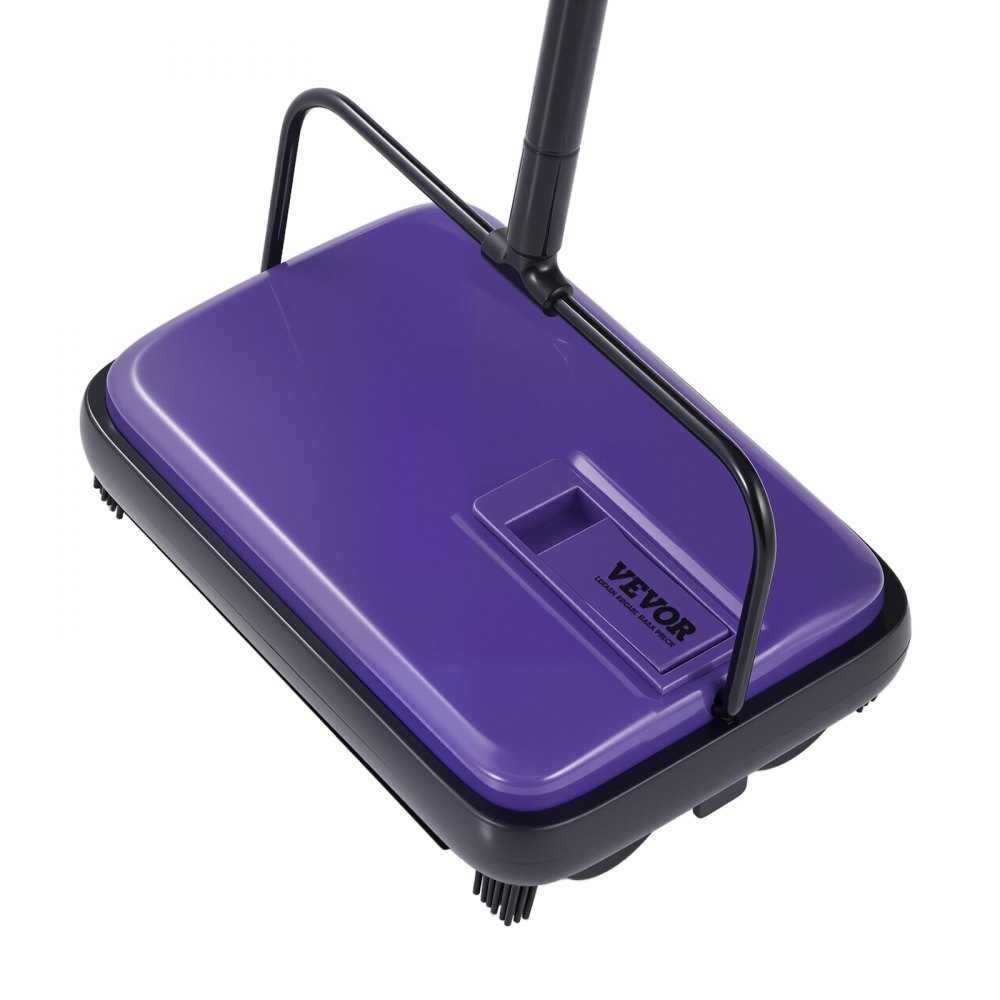 VEVOR Barredora de Alfombras Manual Barredora de Pisos con Depósito de 300 ml Fácil de Vaciar Ancho de Limpieza de 17 cm para Alfombras de Oficina en Casa, Polvo de Pelo de Mascotas, Morado