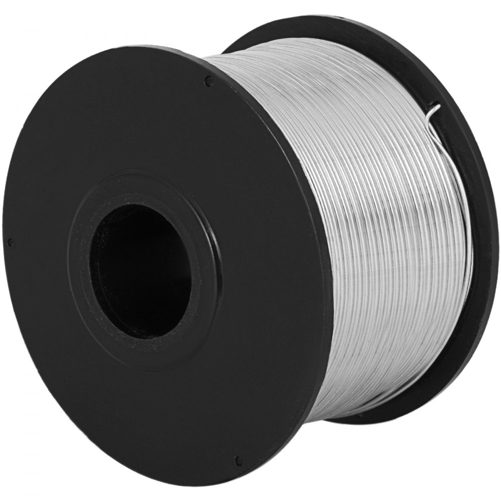 VEVOR Cable de Acero de 0,8 m, Tendedero de Camping de 45 Bobinas, Alambre de Refuerzo de Acero con Poco Carbono, Tensor de Cuerda de Acero Inoxidable Longitud del Cable 110 m Peso del Embalaje 21 kg