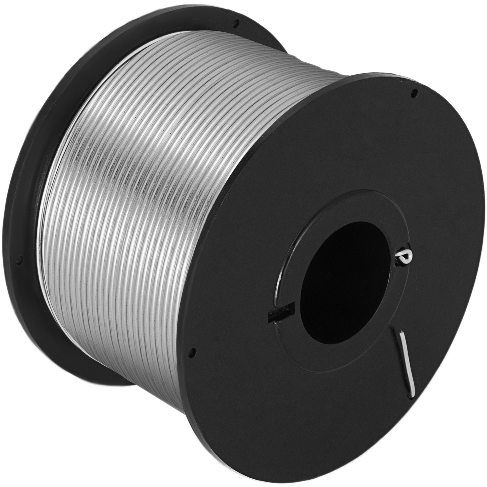 VEVOR Cable de Acero de 0,8 m, Tendedero de Camping de 45 Bobinas, Alambre de Refuerzo de Acero con Poco Carbono, Tensor de Cuerda de Acero Inoxidable Longitud del Cable 110 m Peso del Embalaje 21 kg