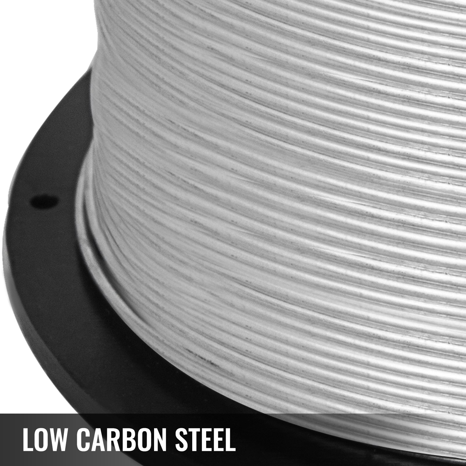 VEVOR Cable de Acero de 0,8 m, Tendedero de Camping de 45 Bobinas, Alambre de Refuerzo de Acero con Poco Carbono, Tensor de Cuerda de Acero Inoxidable Longitud del Cable 110 m Peso del Embalaje 21 kg