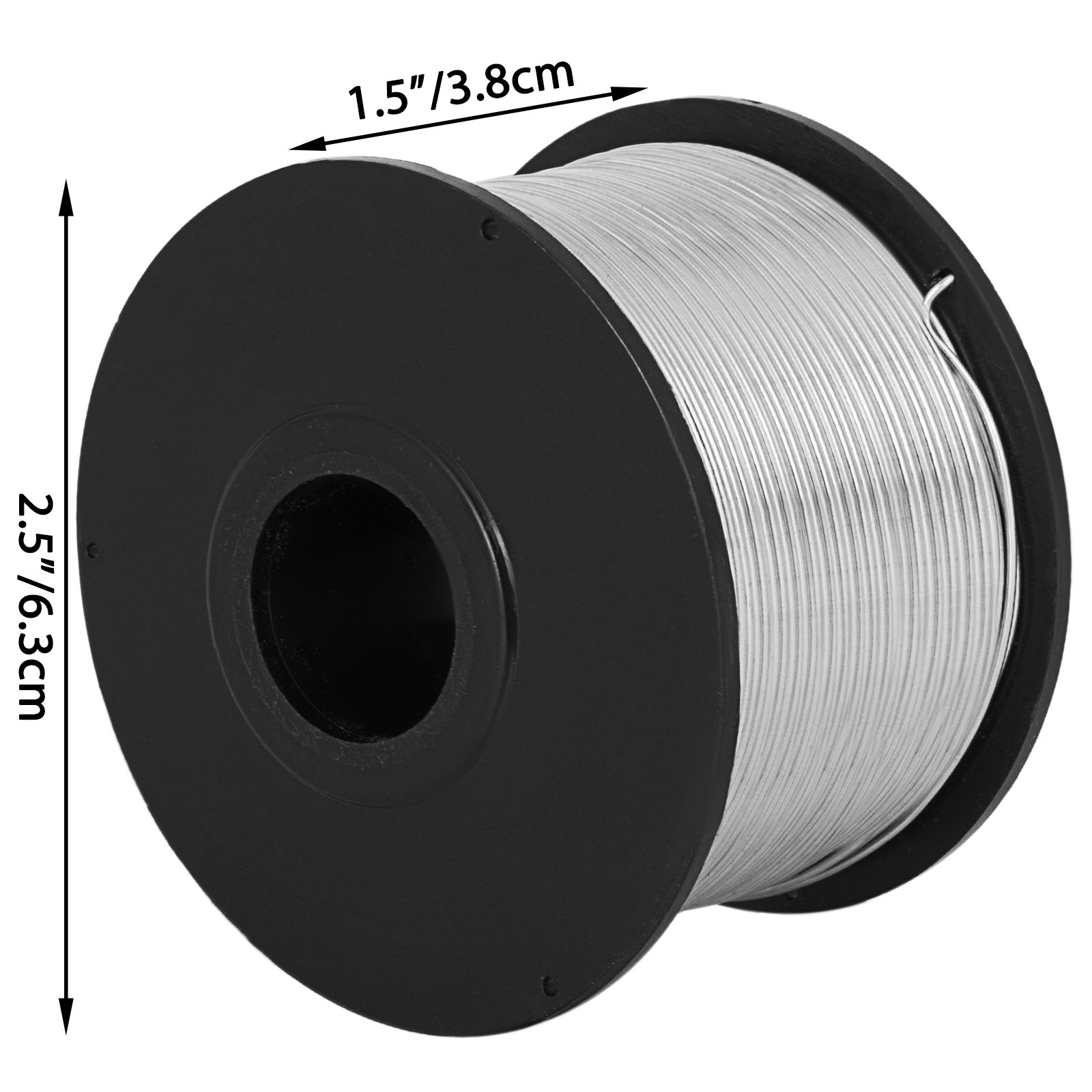 VEVOR Cable de Acero de 0,8 m, Tendedero de Camping de 45 Bobinas, Alambre de Refuerzo de Acero con Poco Carbono, Tensor de Cuerda de Acero Inoxidable Longitud del Cable 110 m Peso del Embalaje 21 kg
