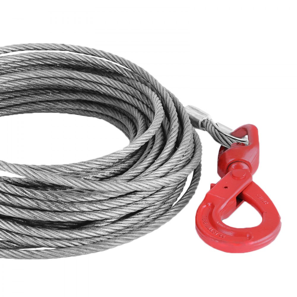 Alambre De Acero Con Gancho Duradero Cable De Acero Núcleo De Cáñamo 3t 12mm26m