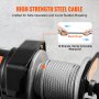 VEVOR Cabrestante Eléctrico 12V 2000 libras / 907kg Cabrestante de Cable de Acero 1,8 m Control Remoto de Mano IP55 con Cable de Control Remoto Negro Ideal para Medianas Grandes SUV Camiones Yates
