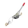 VEVOR Hand Lever Rope Winch, 2 Tons (4,409 lbs) Pulling Force, 3.7 m Steel Cable, 2 Hooks, Heavy-Duty Ratchet Hand Winch with Dual Gearbox, Pulley System, Ideal for Vehicle Rescue