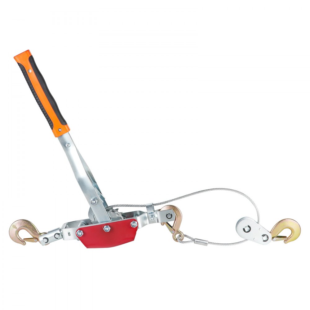 VEVOR Cabrestante de Tracción, Capacidad de Tracción de 4 T Cable de Acero de 3 m con 3 Ganchos, Herramienta Extractora de Trinquete Extractor de Cable de Elevación para Rescate de Vehículos